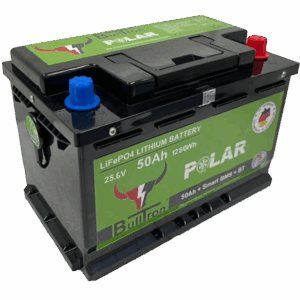 Batterie BullTron Polar 50 Ah LiFePO4 25,6 V Akku mit Smart BMS, Bluetooth App, aktiver Balancer und Heizung