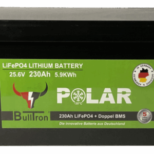 Batterie BullTron Polar 230 Ah LiFePO4 25,6 V Akku mit Doppel-BMS, Bluetooth App, aktiver Balancer und Heizung