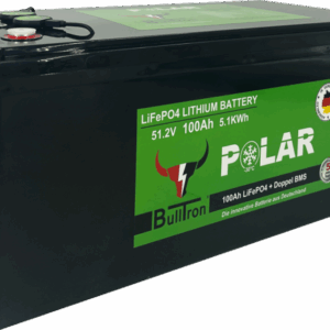 Batterie BullTron Polar 100 Ah LiFePO4 51,2 V Akku mit Doppel-BMS, Bluetooth App, aktiver Balancer und Heizung