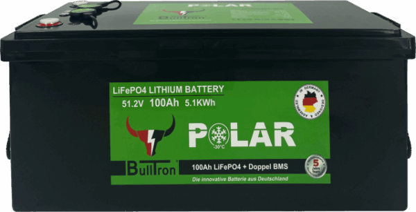Batterie BullTron Polar 100 Ah LiFePO4 51,2 V Akku mit Doppel-BMS, Bluetooth App, aktiver Balancer und Heizung – Bild 3