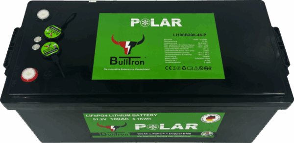 Batterie BullTron Polar 100 Ah LiFePO4 51,2 V Akku mit Doppel-BMS, Bluetooth App, aktiver Balancer und Heizung – Bild 4