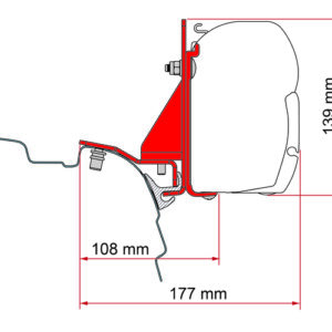 Adapter Kit FIAMMA Multirail Reimo passend für VW T5/T6 Markise F45