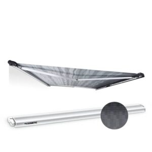 DOMETIC Dachmarkise PerfectRoof PR 2000 450 x 250 cm Tuch Fb. horizon grey Gehäuse Fb. weiß
