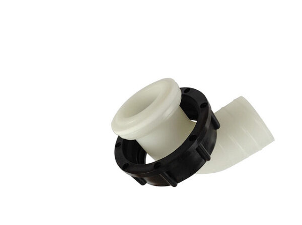Aufschraubausgießer Nr. 61 Winkel 90° mit Schlauchgewinde 40 mm für Spiralschlauch