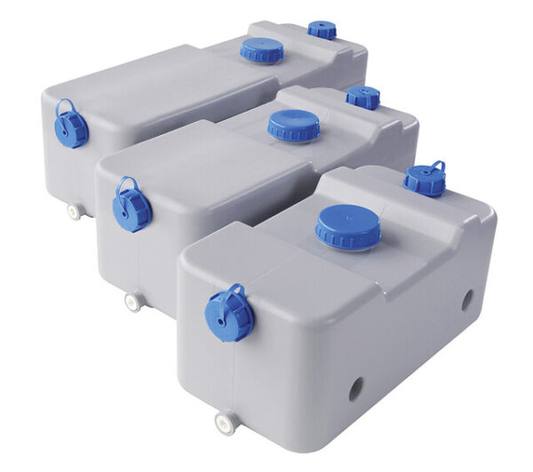 Wassertank 30 l , NW 100 59,5 x 28,5 x 24,5 cm inkl. Befestigungswinkel – Bild 2