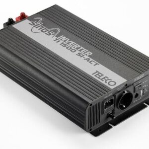 Sinus-Wechselrichter TELECO TI 1500 SI-ACT-RAL 7016 mit 12 V Anschlusskabel