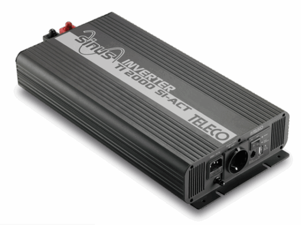 Sinus-Wechselrichter TELECO TI 2000 SI-ACT-RAL 7016 mit 12 V Anschlusskabel