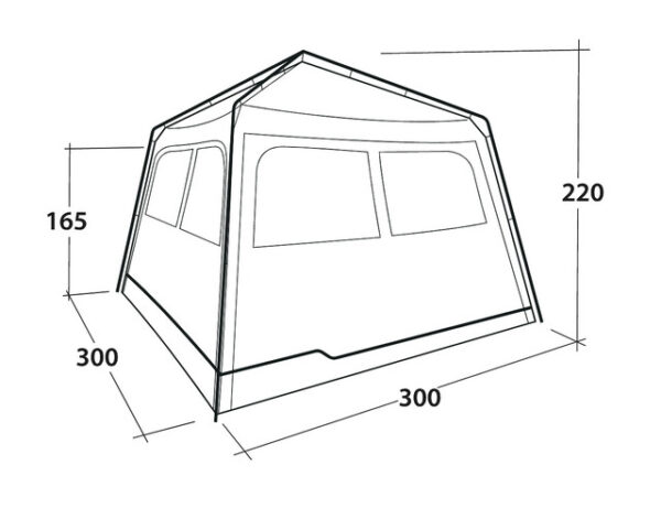Pavillon Outwell Fastlane 300 Shelter Farbe grey – Bild 10