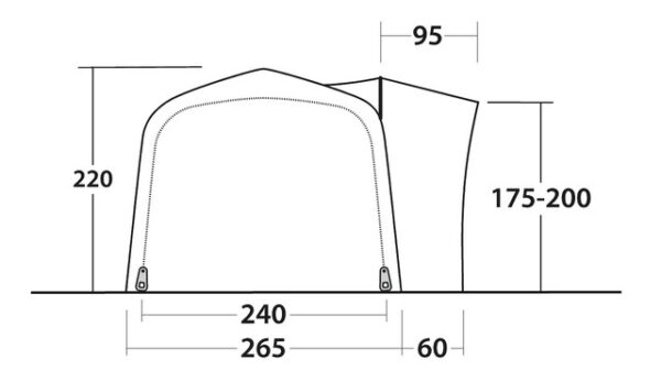 Busvorzelt Outwell Crossville 250SA Farbe green – Bild 10