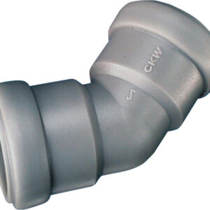 Winkel 45° zu AW-Rohrsystem 28 mm mit Dichtung
