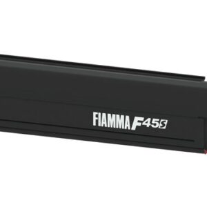 Wandmarkise FIAMMA F45 S ohne Standardhalterung 400 x 250 cm Tuch Fb. royal grey Gehäuse Fb. deep black