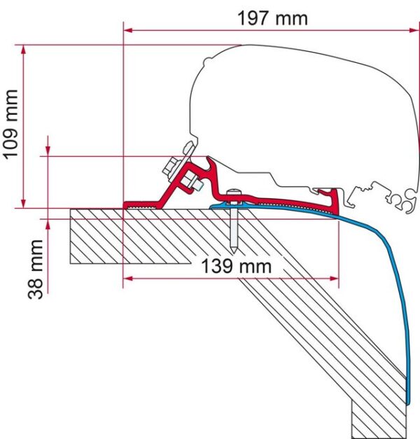 Markisenadapter FIAMMA passend für LaikaEcovip / Rexosline / Kreos _09_21 für F80L