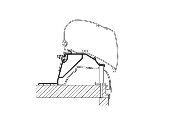 Markisenadapter THULE Hobby24 4-Teilig für Serie 6/9 Caravan Hobby 300-600cm ab '14