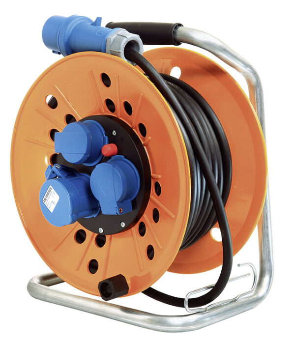 Kabeltrommel CEE 230 V Kabellänge 25 m Farbe orange