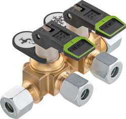 GOK Schnellschlussventil mit Kipphebel Typ KSV-AB2 16bar RVS10 x 2xRVS8 x RVS10