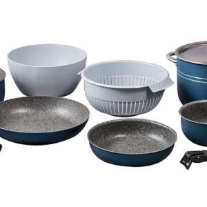 Topfset BEAVER BRAND FLAMINIA 24 EVO, 9-tlg. Farbe flameblue matt