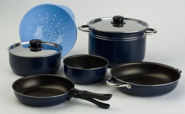 Topfset BEAVER BRAND FLAMINIA 24 EVO, 9-tlg. Farbe flameblue matt – Bild 2