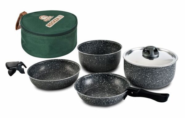 Topfset BEAVER BRAND ROCKZA 20 Kompakt 9-tlg. Farbe stone grey mit Trageburse