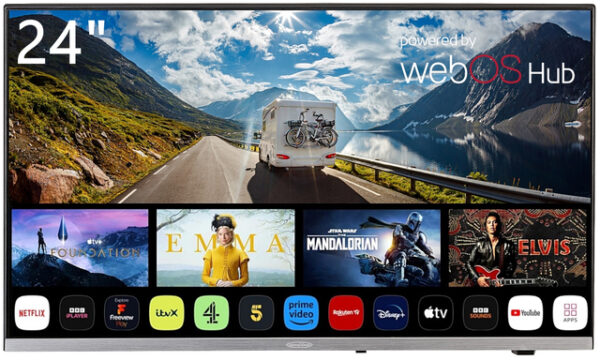 Fernseher Reflexion LDDX24IBT Smart TV frameless edition X-Line mit DVD 24 Zoll