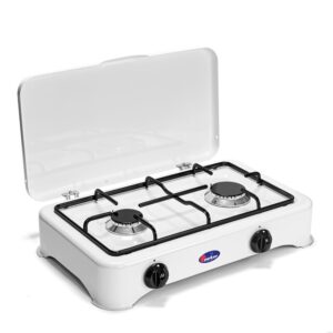 Gaskocher Parker 5326 GPS 50 mbar, mit zwei Brennern, für den Innenbereich