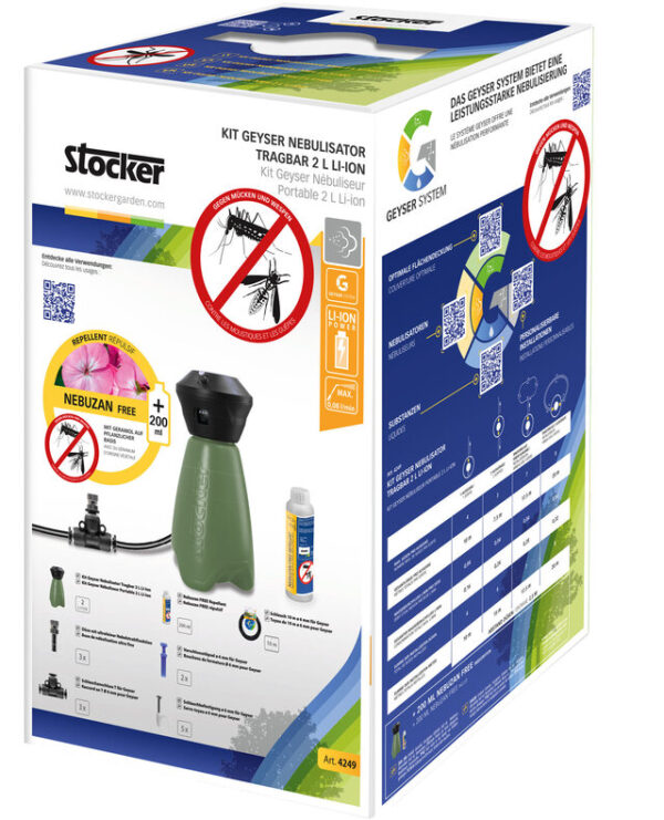 Nebulisator Kit Geyser 2 l mit Nebuzan 200 ml Tragbar Farbe grün – Bild 2