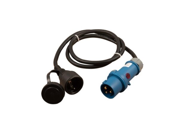 Stecker CEE auf Schukokupplung mit Kontrollleuchte Kabellänge 1,5 m – Bild 2