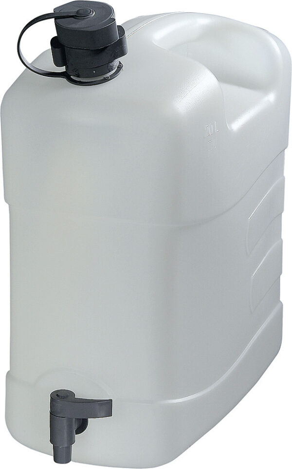 Combi Kanister 15 l, 352 x 175 x 418 mm Farbe transparent / natur inkl. Ablaßhahn + Ausgießer – Bild 2