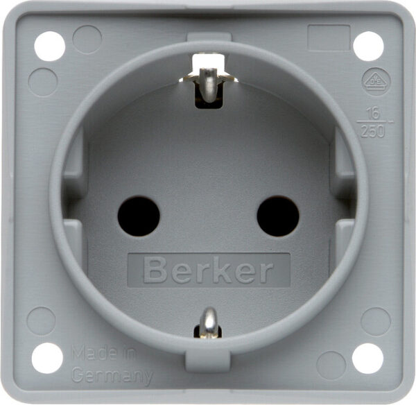 Schukosteckdose Berker Farbe grau – Bild 2
