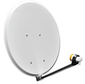 Sat-Anlage Maxview 65 cm mit klappbarem LNB-Arm