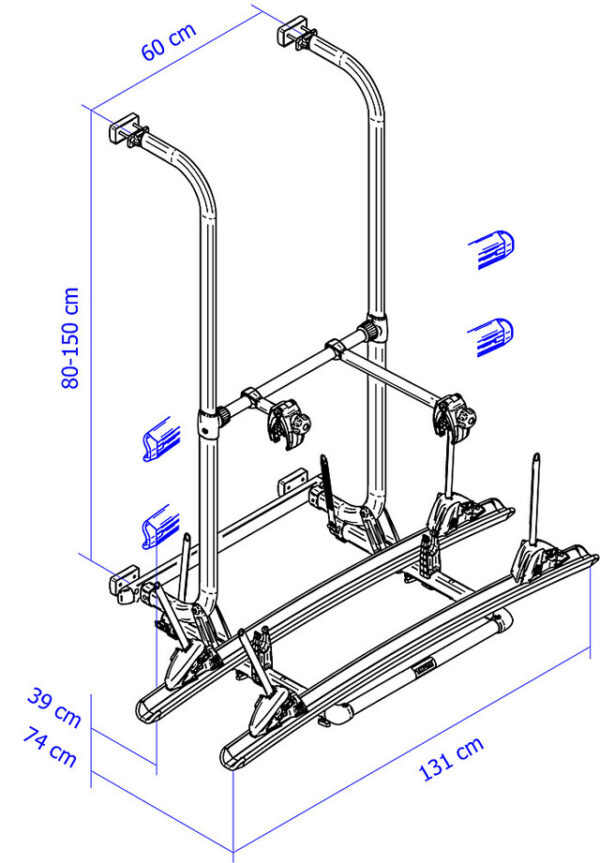 Fahrradträger Thule Elite G2 Standard 2 Räder Traglast 60 kg – Bild 3