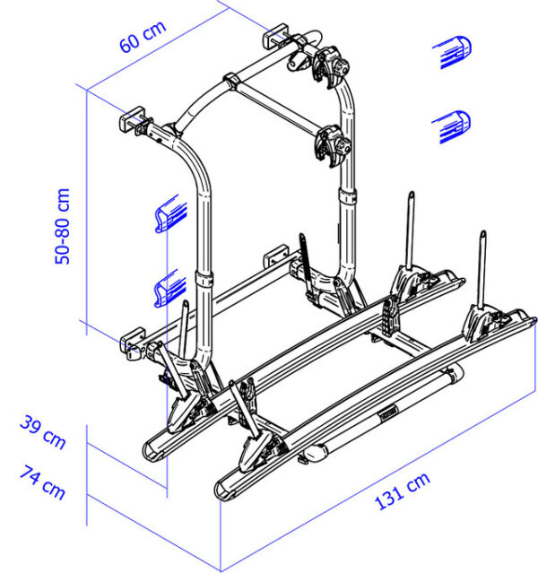 Fahrradträger Thule Elite G2 kurze Version 2 Räder Traglast 60 kg – Bild 3