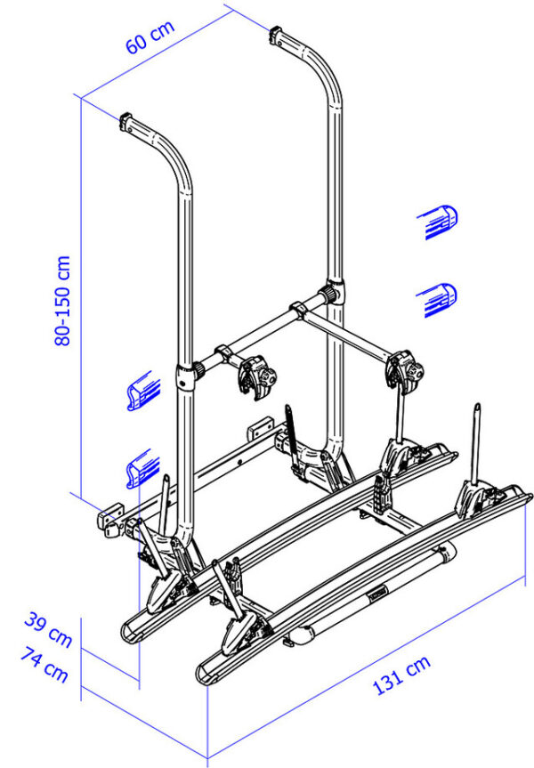 Fahrradträger THULE Elite G2 passend für Hymer 2 Räder Traglast 60 kg – Bild 3