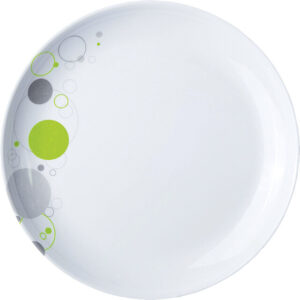 Essteller Melamin BRUNNER Space Durchm. 25 cm Fb. weiß / grau / lime