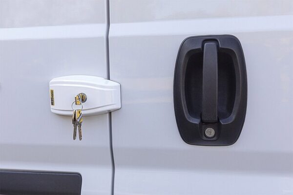 Sicherheitschloss HEOSafe VAN Security Schiebe- oder Heck/Flügeltür 1 Stück Farbe weiß – Bild 3