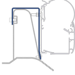 Adapterkit 3-tlg. DOMETIC PerfectWall 1100 + 1500 passend für Ducato H2 Roofrail ab 2006
