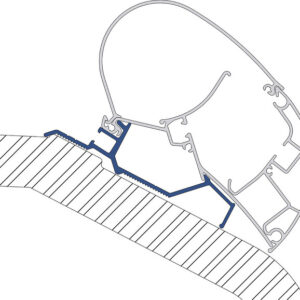 Adapter zu Dachmarkise DOMETIC Perfect Roof 2000 / 2500 Passend für LMT und TEC 3-teilig