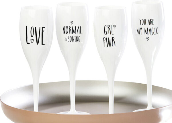 Superglas koziol CHEERS No. 1 100 ml, 4er-Set 4 bedruckte Motive – Bild 2
