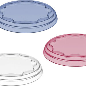 Frischedeckel koziol FRESH 3er-Set, Farbe transparent coral/deep blue/soft grey