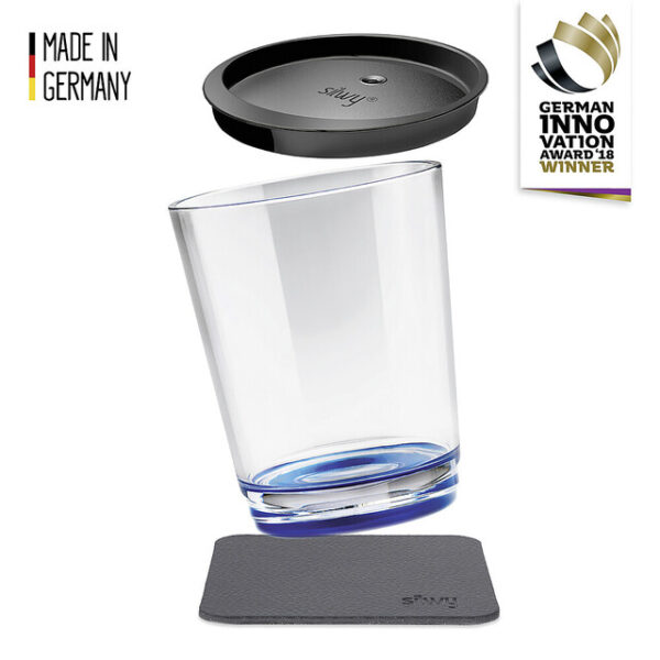 MagnetTrinkbecher silwy Triple 250 ml, Fb. lui blue 1 Becher + 1 Deckel + 1 Pad – Bild 2
