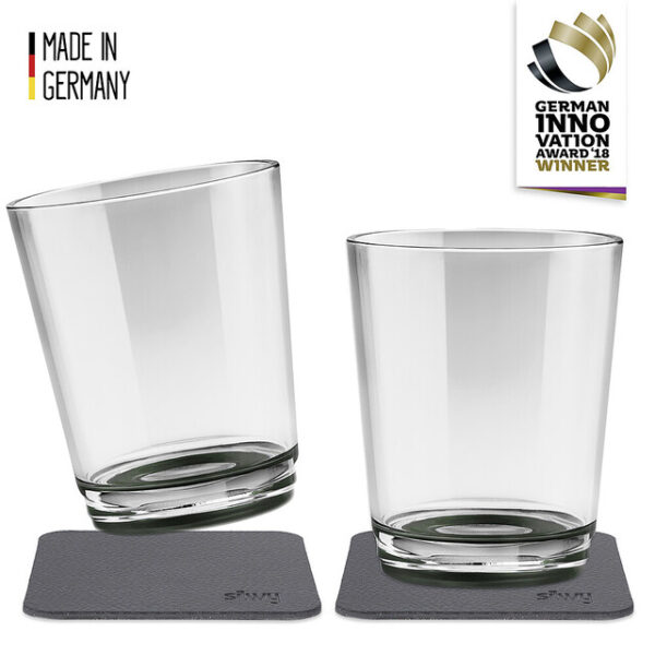 MagnetTrinkbecher silwy 250 ml 2er-Set, 2 Becher + 2 Pads Fb. pearl grey – Bild 2