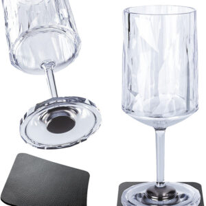 Magnet-Kunststoffgläser silwy WEIN 2er-Set Hightech 200 ml Fb. transparent
