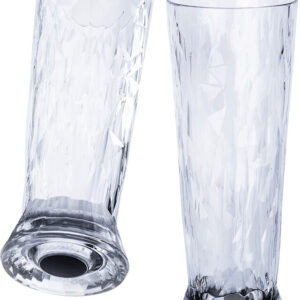 Magnet-Kunststoffgläser silwy BIER 2er-Set Hightech 500 ml Fb. transparent
