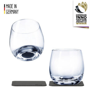 Magnet-Kristallgläser silwy WHISKY 2er-Set 250 ml 2 Kristallgläser + 2 Pads Fb. transparent