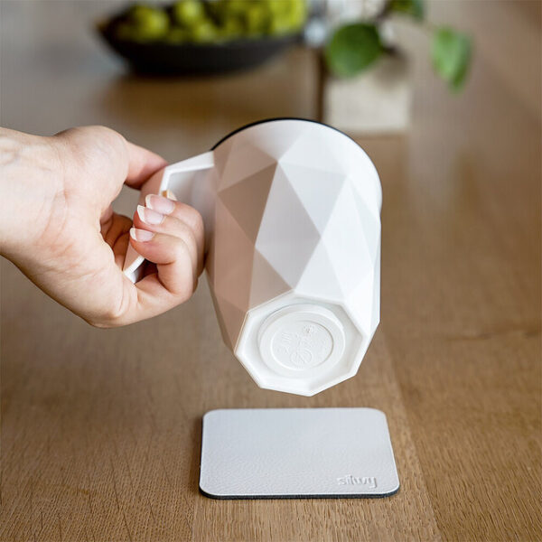 Magnet Coffeecup silwy mit Metall-Nano-Gel-Pad und Deckel Fb. weiß – Bild 6