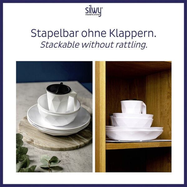 Super-Magnet-Bowl silwy 2er-Set Fb. weiß – Bild 5