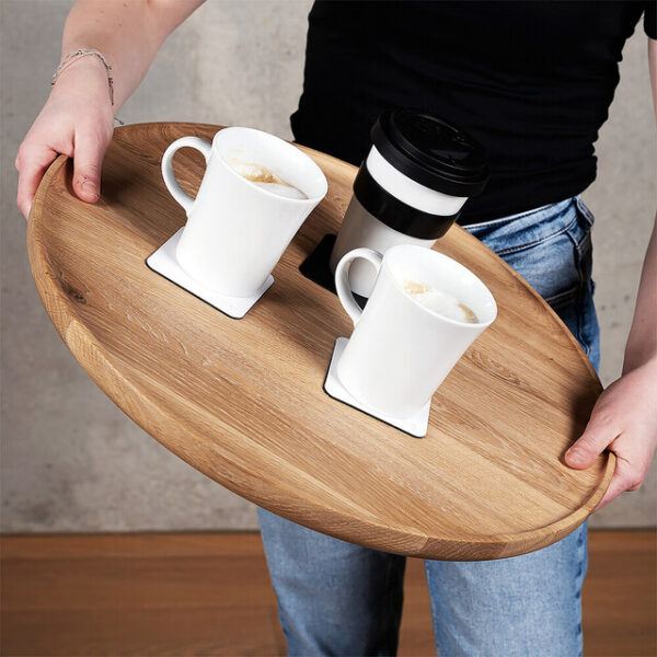 TO-GO-CUP silwy Porzellan 1 Cup+1 Pad+1 Deckel Fb. weiß inkl. Untersetzer BLACK – Bild 5