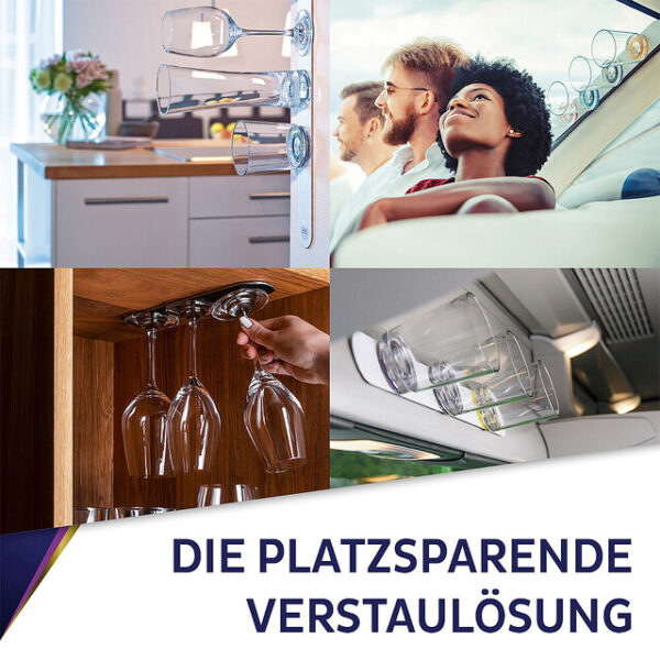 Metall-Leiste silwy 50 cm WHITE für Magnetgläser Fb. weiß – Bild 2