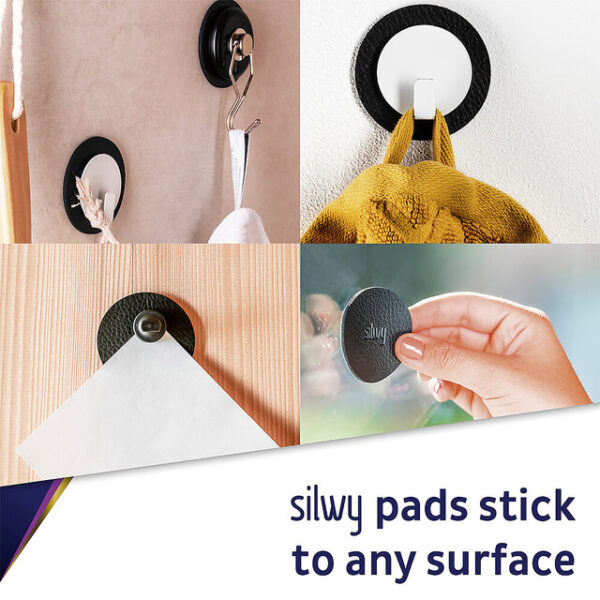 Magnet-Haken silwy CLEVER WHITE Fb. weiß inkl Metall-Nano-Gel-Pad WHITE – Bild 5