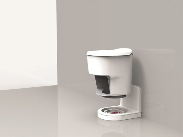 Toilette clesana C1 mit L-Adapter Farbe weiß – Bild 3