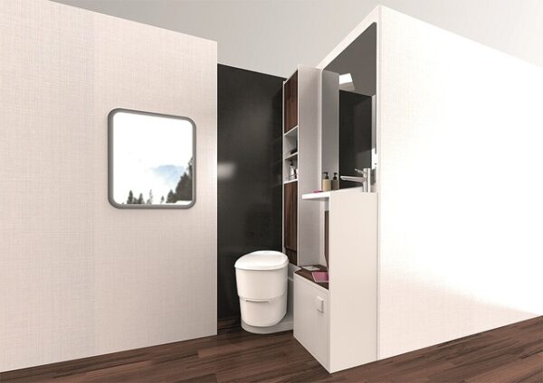 Toilette clesana C1 mit L-Adapter Farbe weiß – Bild 4